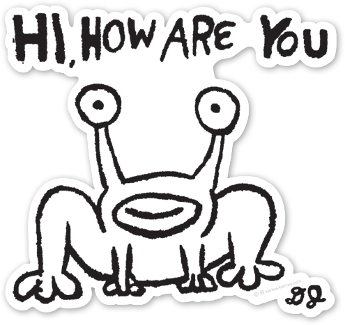 "Hi, How Are You" Austin Mural Sticker